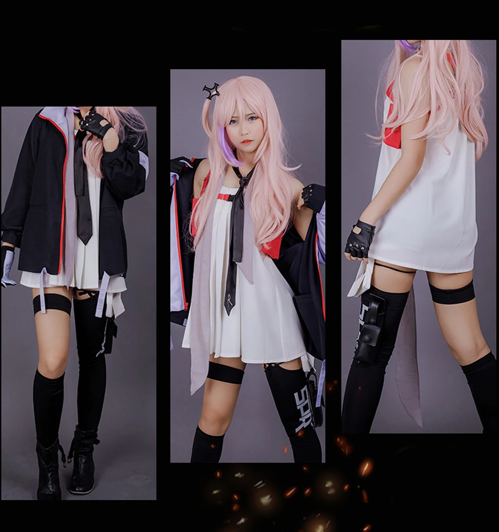 VEVEFHUANG Girls' Frontline cosplay costume ST-AR15 cos fashion coat bag set tie glove uniform clothing for girl women anime set