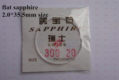 Free Shipping 1pc 2 0 35 5mm Size Flat Sapphire Watch Glass Crystal Glass Part for