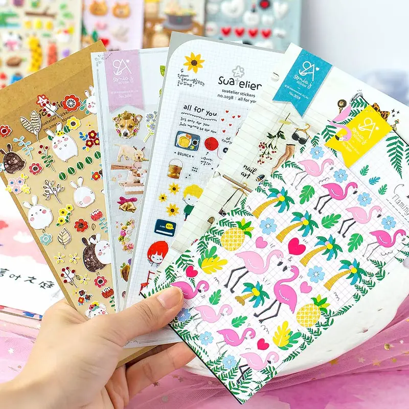 

Cute Characters Animal Cartoon Flat Stickers DIY Decorative Diary Album Children's Stickers
