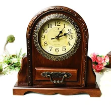 Table Clock Wood Digital Watch Retro Bracket Clock Reloj Saat Clocks Masa Saati Relogio de mesa Despertador mute home decor