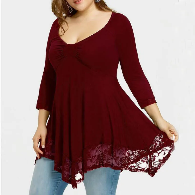 Женская летняя футболка размера плюс обхват груди 130 см 4XL 5XL 6XL 7XL 8XL кружевная