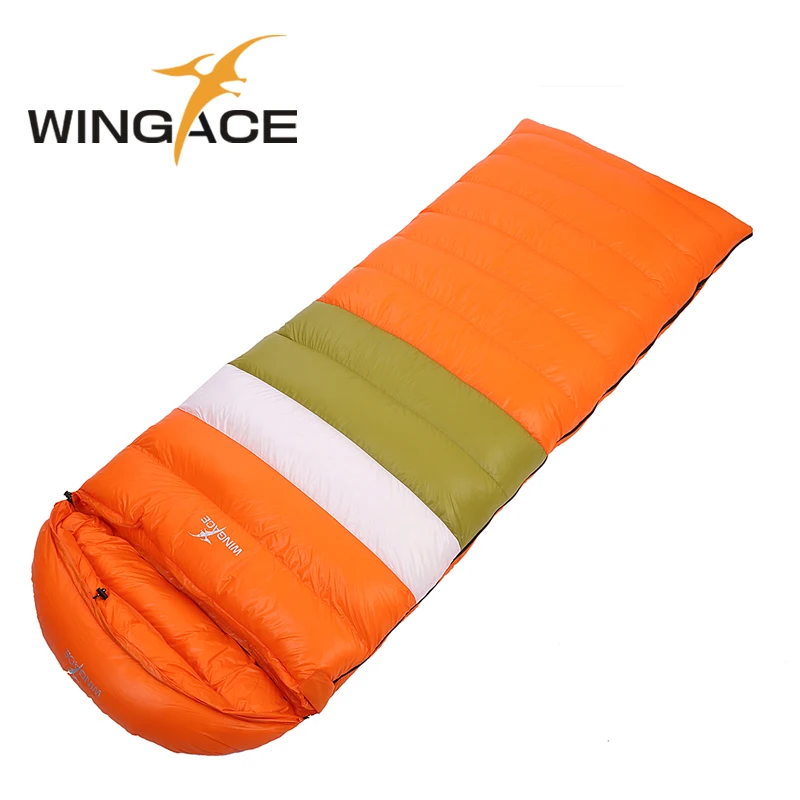 

WINGACE Fill 1500G Ultralight Goose Down Sleeping Bag Camping Outdoor Envelope Hiking Travel Adult Sleeping Nags 3 Season Custom