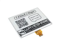 Waveshare 600x448, 5,83 дюймов E-Ink raw дисплей без платы, черный, белый двухцветный дисплей, SPI интерфейс, Ультра низкое потребление