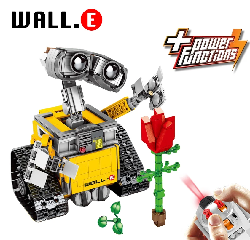 

687 RC Remote Control WALL E Robot figure Building Blocks Bricks DIY Toys gifts Compatible Idea Creator Technic For Children Kid