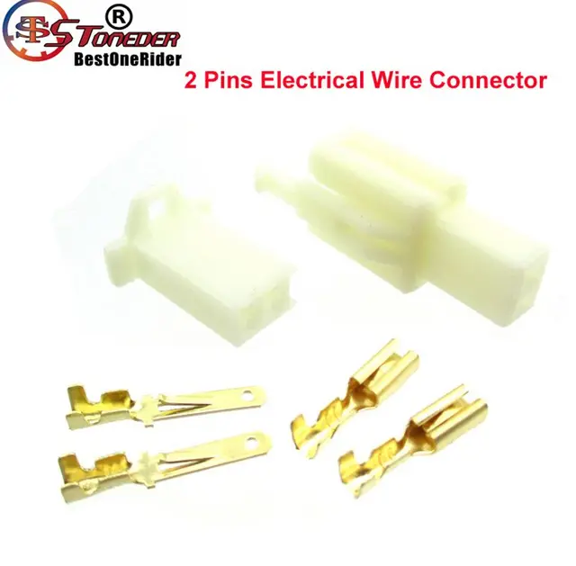 STONEDER 5x 2 Pins Electrical Wire Connector Terminal Harness Plug Socket For Pit Pocket Mini Bike Go Kart ATV Scooter Moped