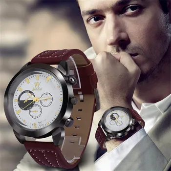 

Men Business Watches European and American style Large Dial Watch Fashion Leather Belt Quartz Watch Relogio Masculino Drop.4.2