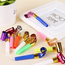 100 шт Разноцветные свистки с шарами/декоративные шары вечерние воздушные шары из фольги Детские кричащие игрушки