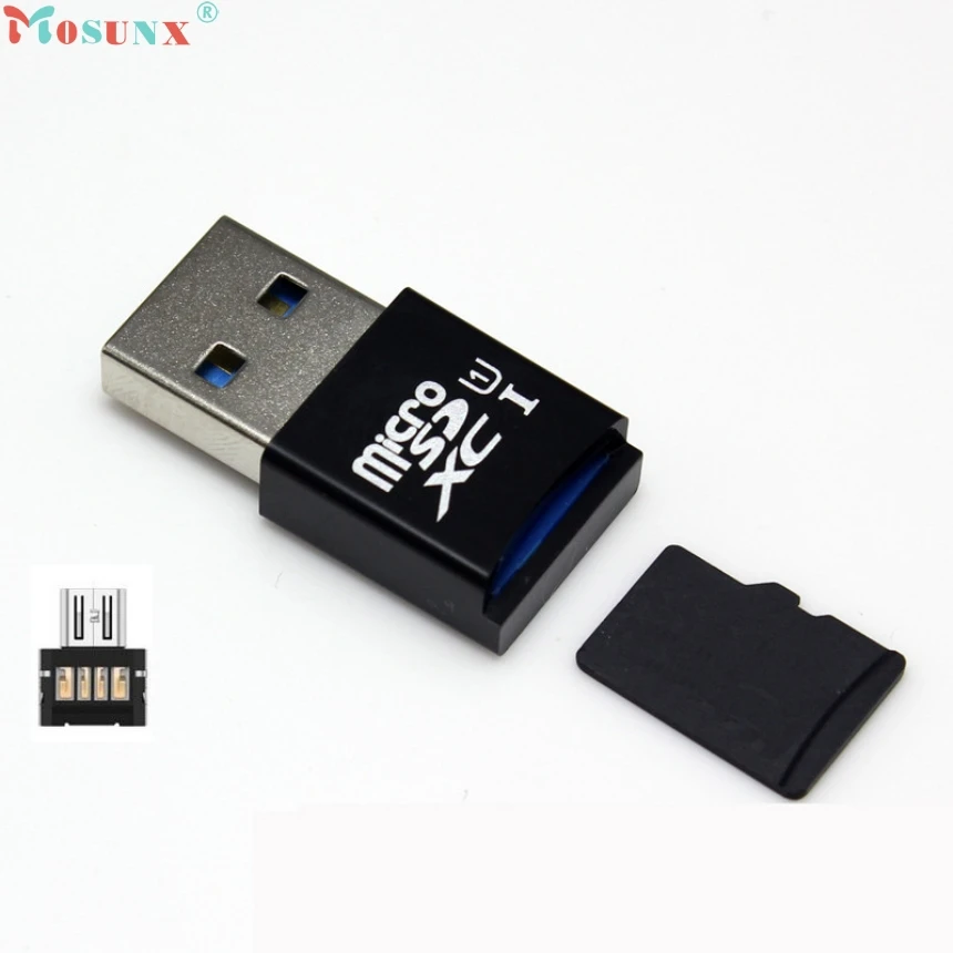 Горячая Распродажа, устройство для чтения карт MOSUNX, мини 5 Гбит/с, Супер Скоростной USB 3,0 + OTG Micro SD/SDXC, адаптер для чтения карт памяти TF, 1 шт