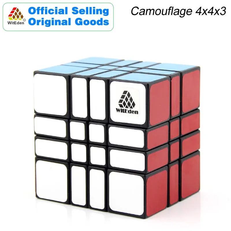 

WitEden Camouflage 4x4x3 Magic Cube 443 Cubo Magico Professional Speed Neo Cube Puzzle Kostka Antistress Fidget Toys