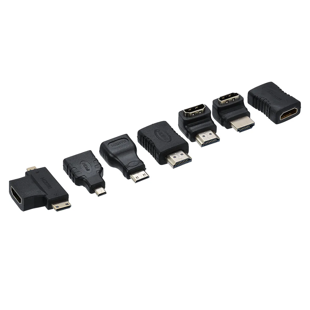 7pcs 2 in 1 HDMI Adapter kit High Quality HDMI Mini Micro Adapter Extender Converter Connector Kits for HDTV 7pcs 2 in 1 HDMI Adapter kit High Quality HDMI Mini Micro Adapter Extender Converter Connector Kits for HDTV