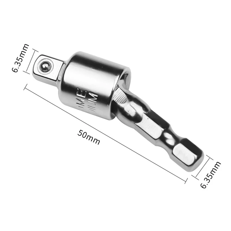 

Silver Labor-saving Wrenches Hand Socket Adapter Impact Driver Hex Screwdriver Power Drill Bit Set Durable New