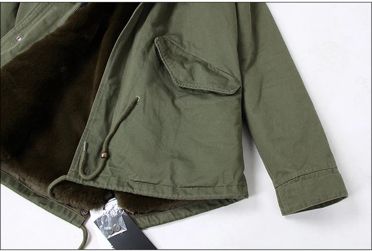 Пальто из натурального меха зимняя куртка женская длинная парка натуральный мех енота воротник искусственный мех лайнер армейская зеленая куртка уличная новая