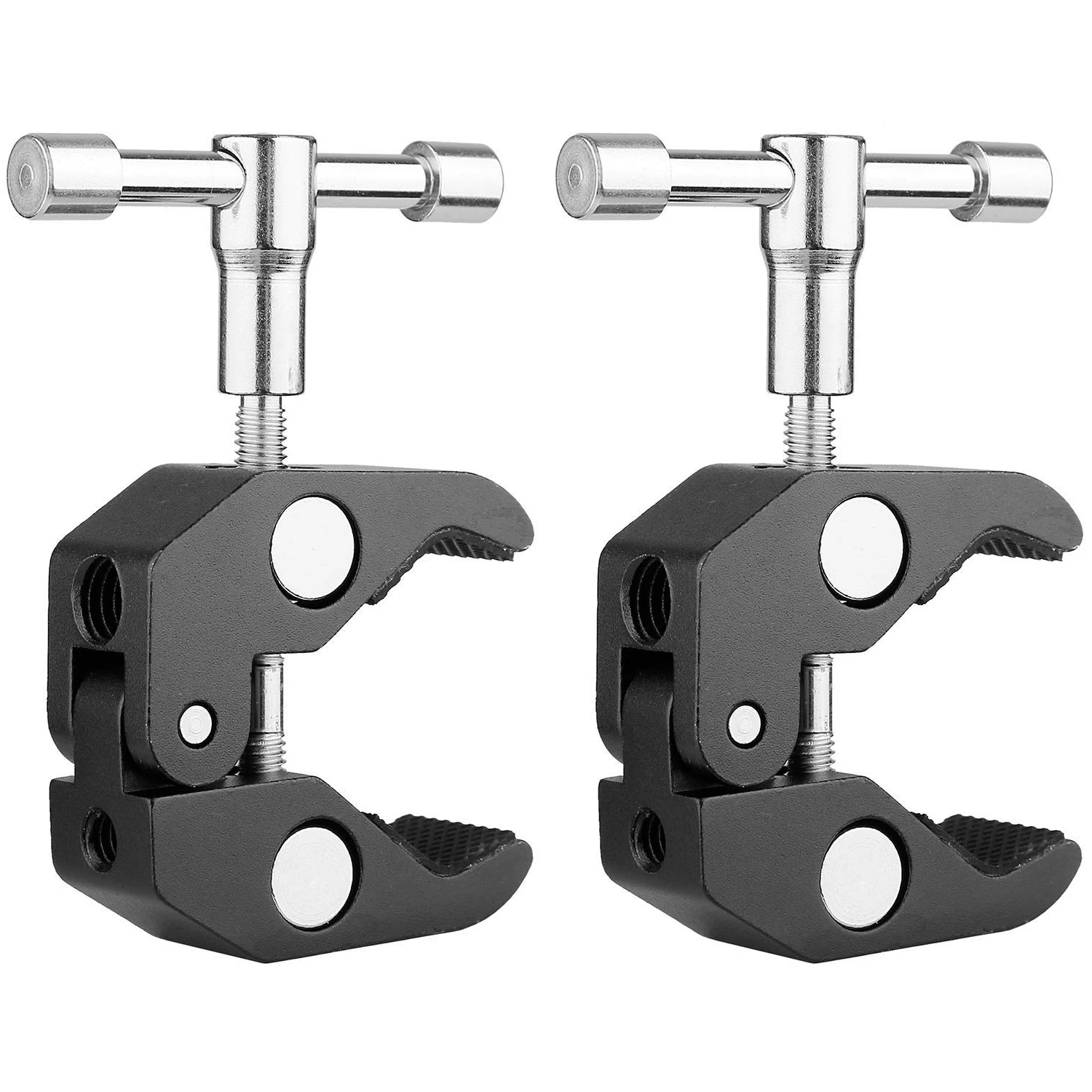 buy RISE 2Pack Super Clamp Crab Clamp Photography w 1 4 and 3 8 inch Thread Rod Clamp Pliers Clip for DSLR Rig Cameras, 15mm Rods
