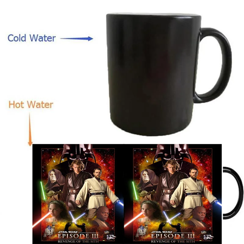 Star Wars mugs coffee mug heat changing color Heat sensitive reveal ...