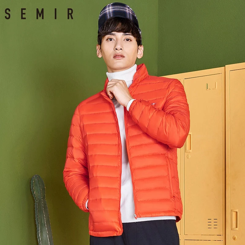 SEMIR легкий пуховик мужской зимний новый короткий красивый куртка тонкий