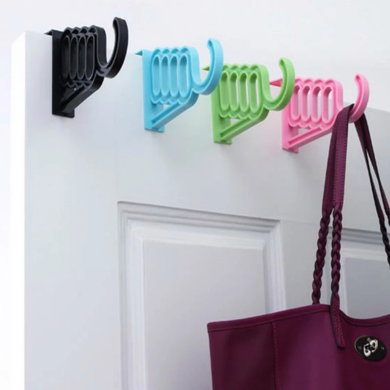 4 Holes Creative Multifunctional Candy Color Door Hook Non trace Back
