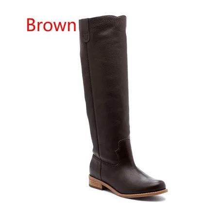 Botas mujer Женские ботинки до колена Сезон осень зима высокие сапоги из pu