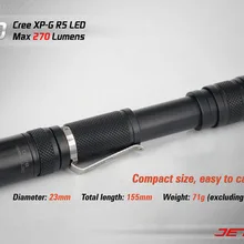 JETBeam BA20 CREE R5 LED 270 люмен фонарик ежедневно EDC факел Совместимость с 2* АА батареи