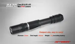 Бесплатная доставка оригинальный JETBeam BA20 CREE R5 LED 270 люмен фонарик ежедневно EDC факел Совместимость с 2 * АА батареи