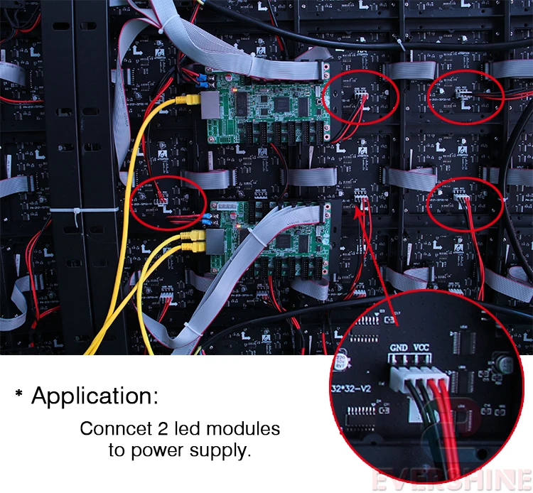 4pin power supply cable Good quality pure copper led module connector wire used for outdoor led large display screen (3)