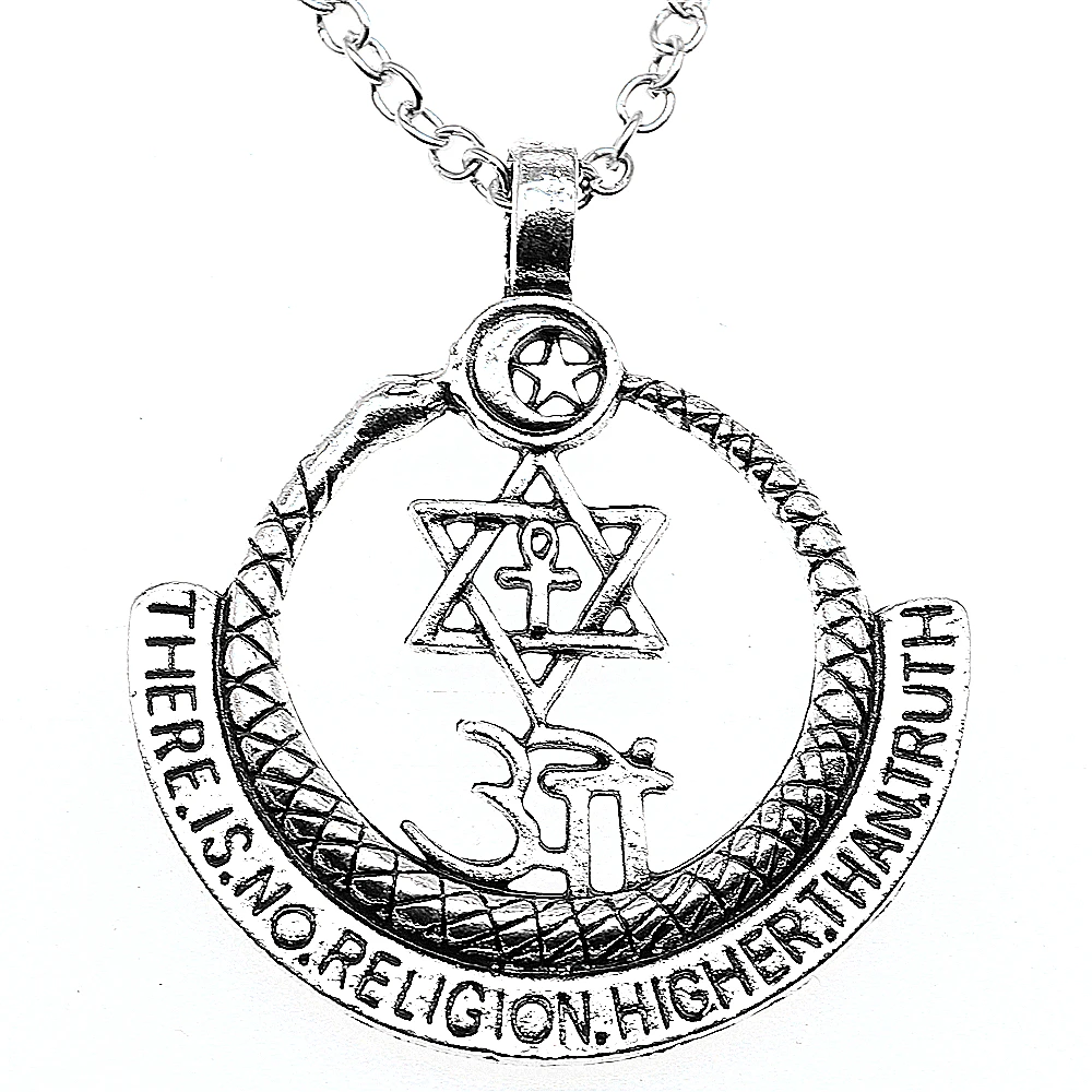 WYSIWYG Fashion 56x49mm There Is No Religion Higher Than Truth Necklace Gift For Women Dropship