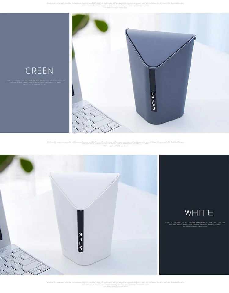 Desktop Mini Waste Bins Creative Quality Plastic Paper Garbage Home Office Kitchen Bathroom Corner Dustbins Cleaning Accessories