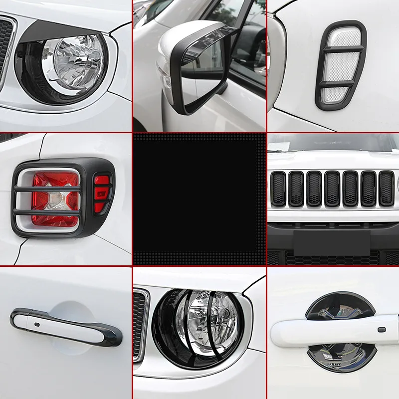 Exterior Door Handle Bowl Fog Head Light Decorated Frame For Jeep Renegade ACA139 | Автомобили и мотоциклы