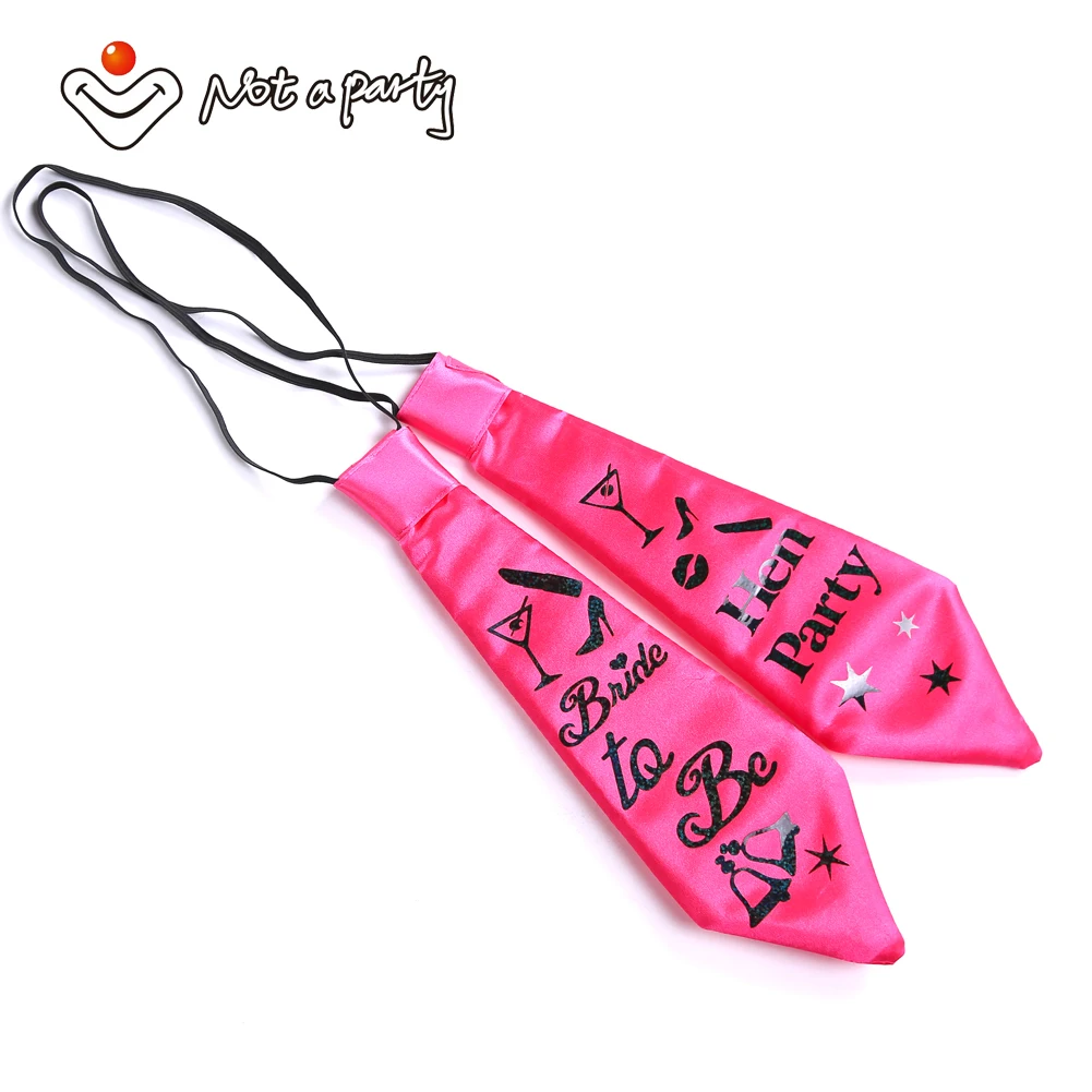 2pcs Funny tie Bachelorette groom party supplies hens night mariage
