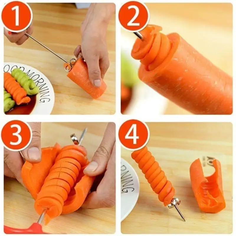 Кухонные инструменты для резки овощей, спиральный нож, картофельный резак для моркови, резак для салата, ручной Спиральный спиратор