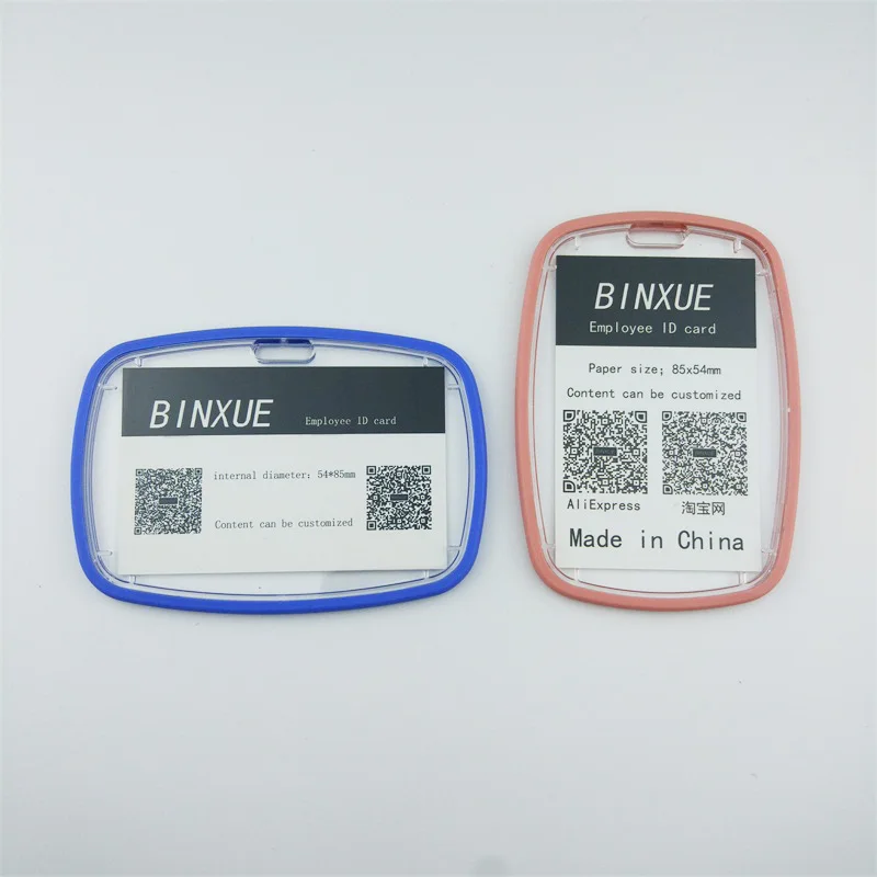 BINXUE Employee ID card Double sided visible acrylic