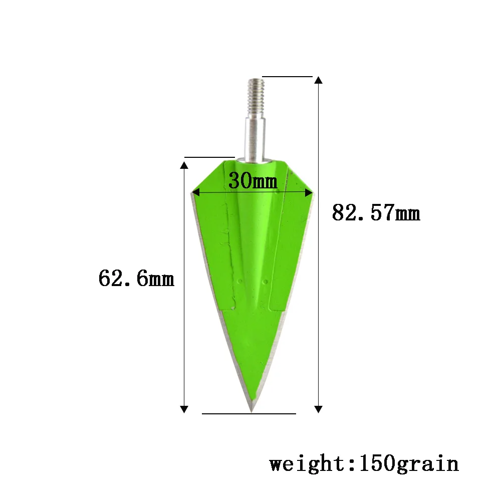 6 шт. стрельба из лука 2 заточенные наконечники стрелы 150 практике зерна лезвия Arrowhead блочного лука охотничий аксессуар
