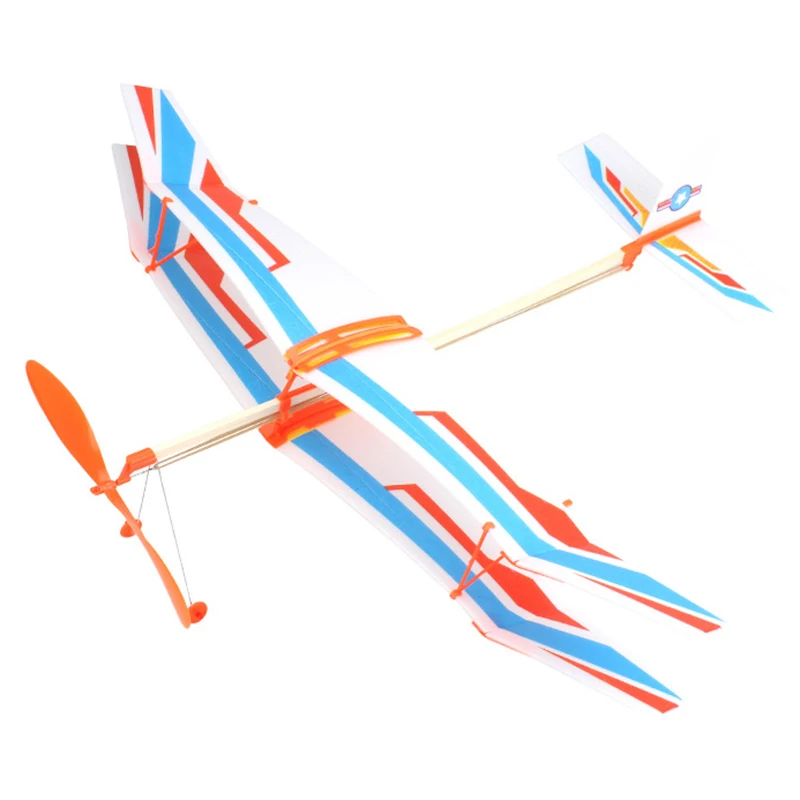 Игрушки для детей Резиновая лента питание планер самолет модель самолета DIY сборка самолет для ребенка подарок