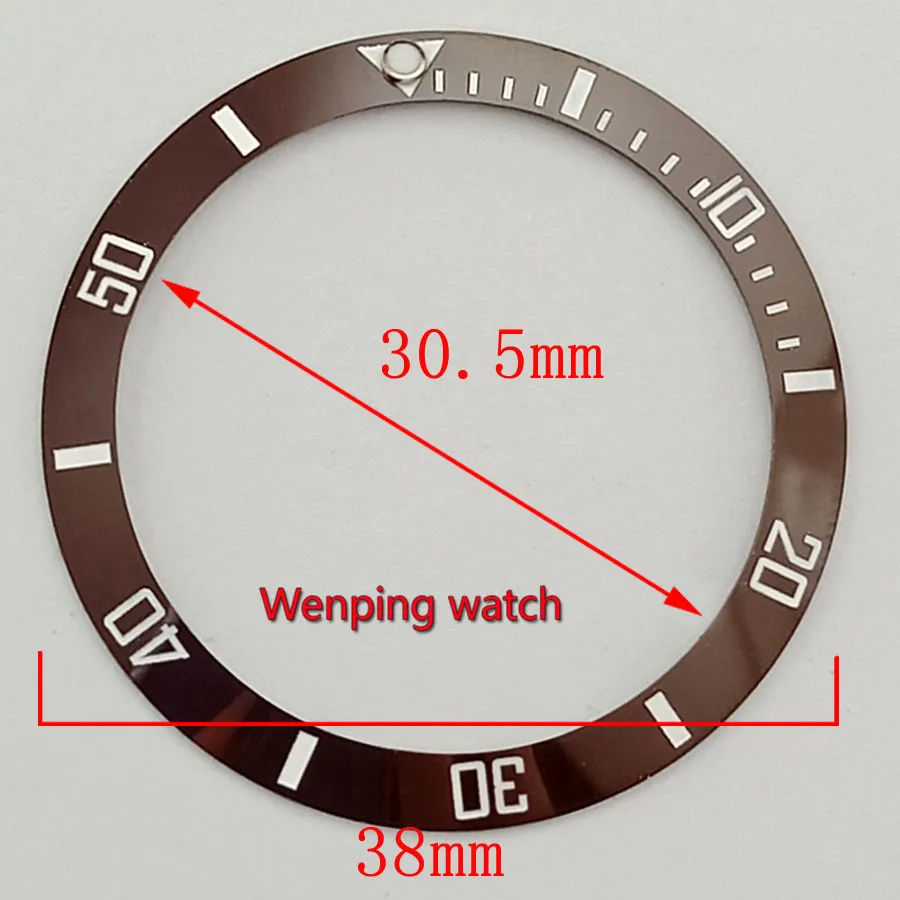 38 мм Керамическая рамка вставка для 40 мм GMT часы керамические оранжевый и черный ободок вставка для 40 мм автоматические часы p300-41 - Цвет: style3