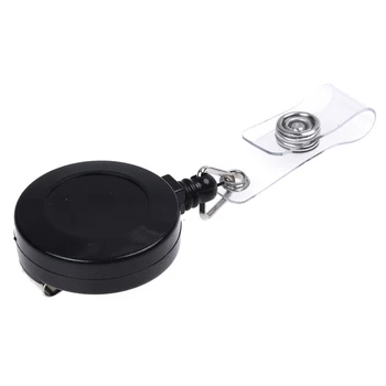 

Recoil Retractable Yo Yo Key Ring PULL CHAIN Belt Clip ID CARD Holder Ski Pass - Black