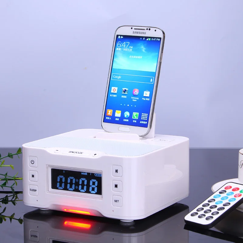 NFC Bluetooth динамик зарядная док станция для i телефона и Android с FM радио