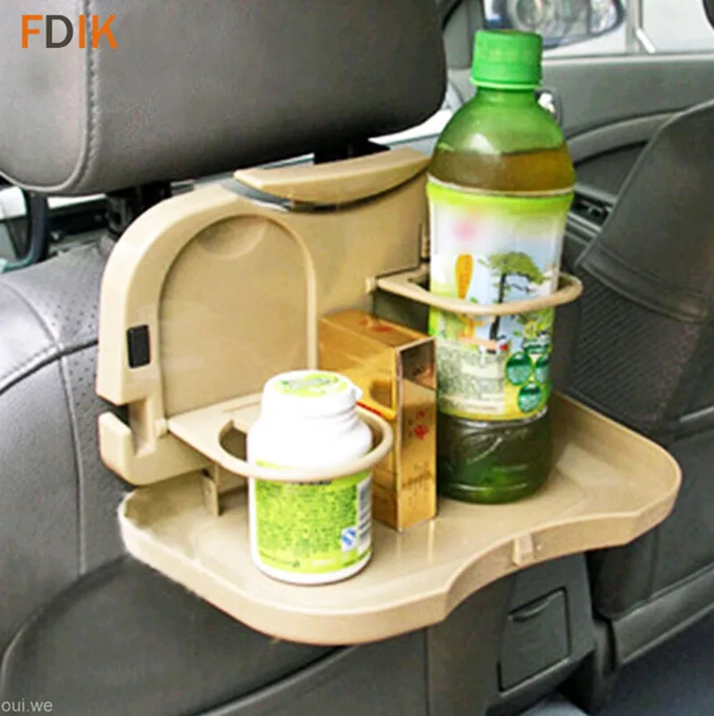 

Universal Auto Chair Foldable Dinner Table Meal Drunk Cup Bottle Tray Holder Storage for Track Vehicle Car Accessories