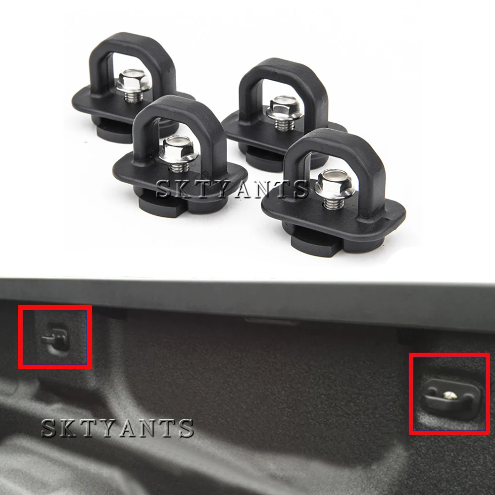 

Truck Bed Side Wall Anchors Tie Downs Anchors Hook Ring for 2007-2018 Chevy Silverado GMC Sierra, 2015-2018 Colorado Canyon