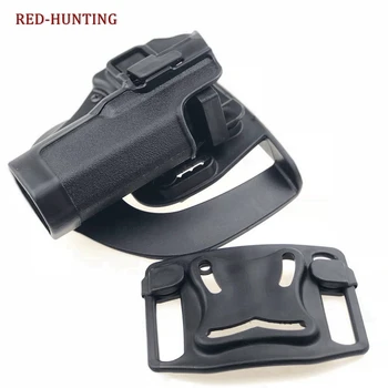 

Tactical military CQC Airsoft Quick Draw Right Hand Gun Holster w/ Paddle Waist Belt for Glock 17/22
