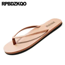 Дизайнер родной мягкий обувь мода плоские водонепроницаемый шлепанцы тапочки пляж воды Мужские сандалии кожаное лето шлепки надевать