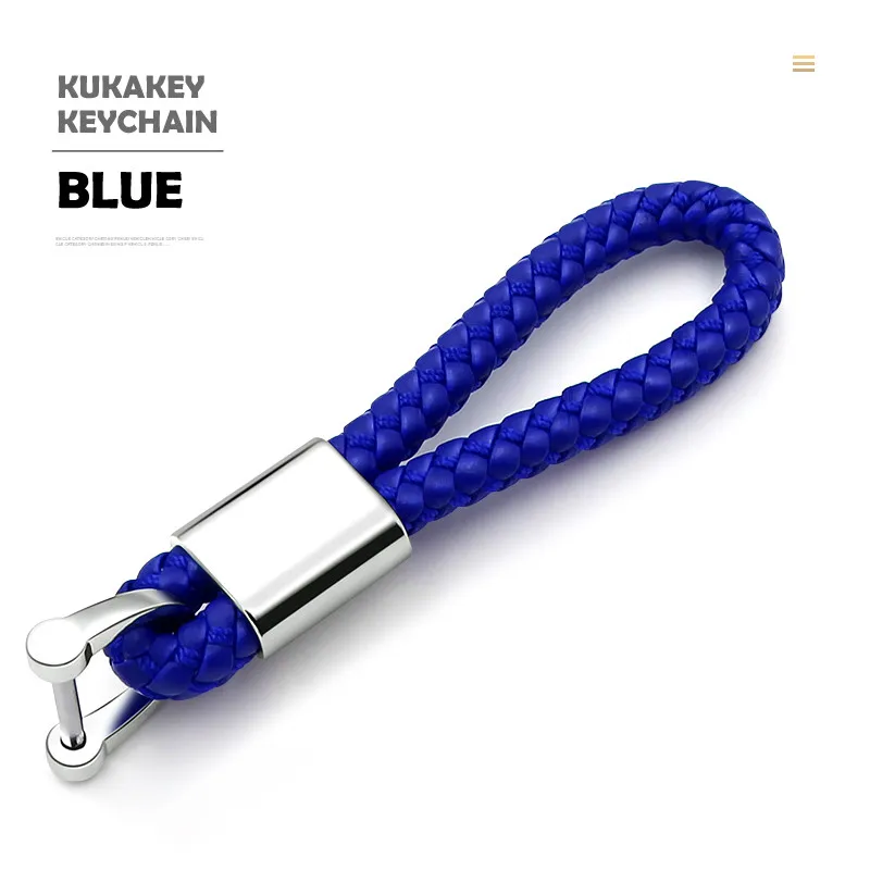 KUKAKEY ручной брелок для ключей автомобиля для Mercedes Benz W203 W210 W211 W124 W202 W204 AMG A, E, S, R, автоматическая ключевая цепь держателем в виде кольца - Название цвета: HK003-Blue