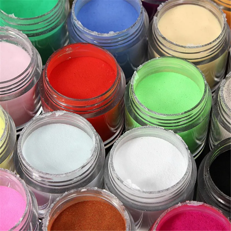 Professional 18 Colors Nail Art Powders Dust Acrylic UV Gel Polish