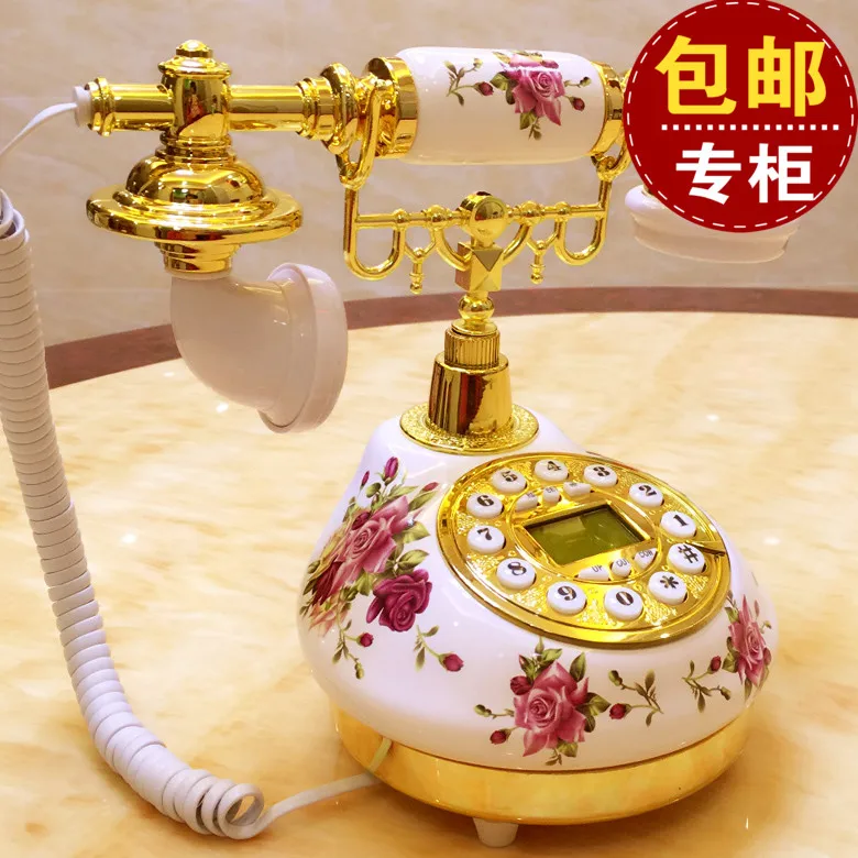 

The new European style villa antique telephone telephone phone caller ID telephone retro fashion ringing tones home Dial number