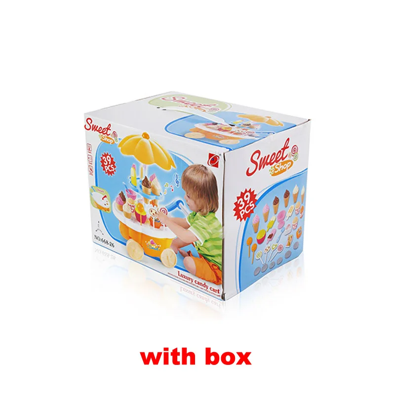 QWZ ролевые игры, кухонные игрушки для детей, Oyuncak, Супер забавный леденец, карамельный автомобиль, светильник, музыкальная вращающаяся игрушка для девочек, подарки - Цвет: yellow with box