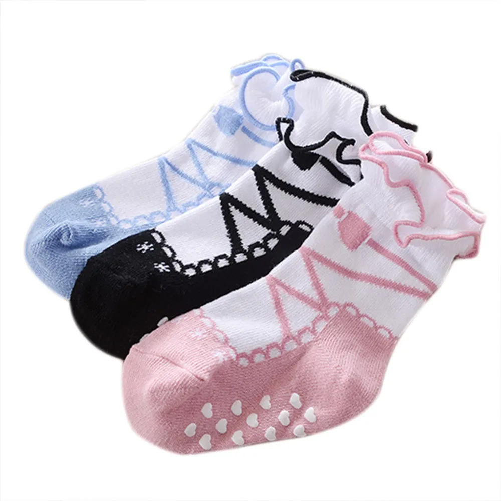 3Pair Baby Socks Newborn Baby Girl Boys Socks Clothes Sweet Kids