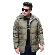 Зимняя Теплая мужская куртка с отстегивающимся капюшоном, пальто с воротником-стойкой, модная повседневная куртка очень большого размера, подходит для 165 кг