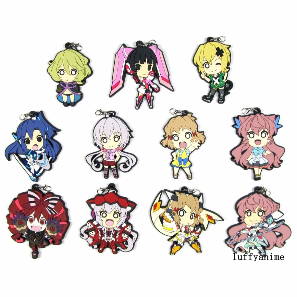 Senki Zessho Symphogear AXZ GX XV талисман резиновая подвеска Kadentsavuna Ivu Akatsuki Kirika аниме мобильный