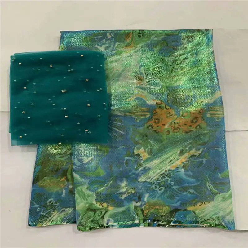 

2019 Europe And America Silk Fabrics Dress Shirt Scarf Beach Dress Chiffon Fabric Map Into African ,sell by 5+2 Yards ! J61201