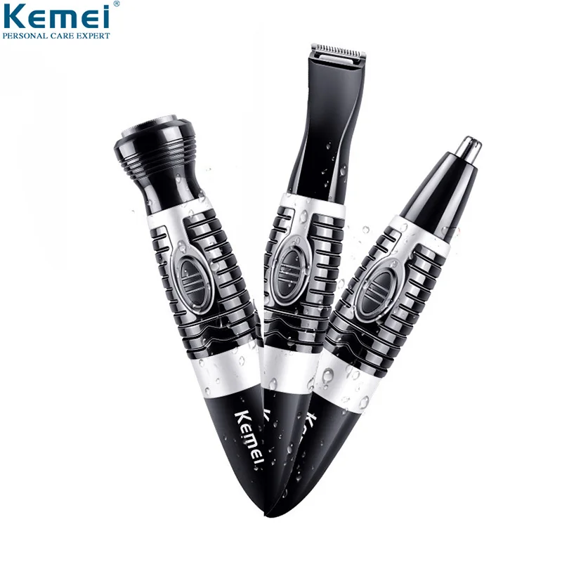 Kemei 3 в 1 Мужская Машинка для удаления волос в носу для кошек и женщин Эпилятор Триммер для тела Электрический станок для бритья борода бритва KM-PG500