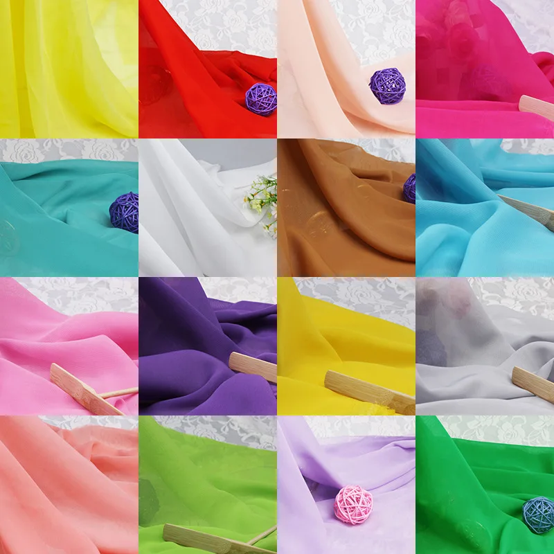 5meter Chiffon chiffon fabric clothing 100D wedding