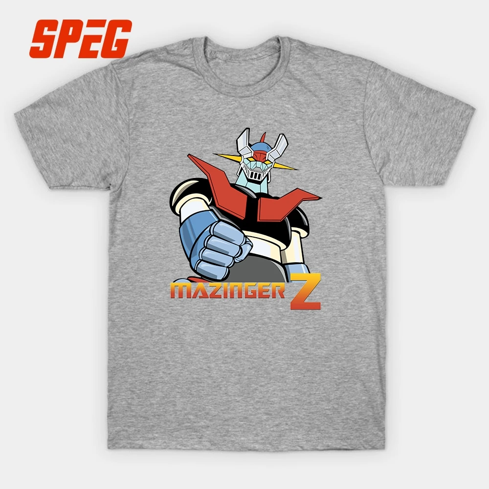 

T Shirts Mazinger Z Men's Round Neck Short Sleeve Male T-Shirt Cartoon Round Boy Gift Collar Pure 100% Cotton Sale Men Tee